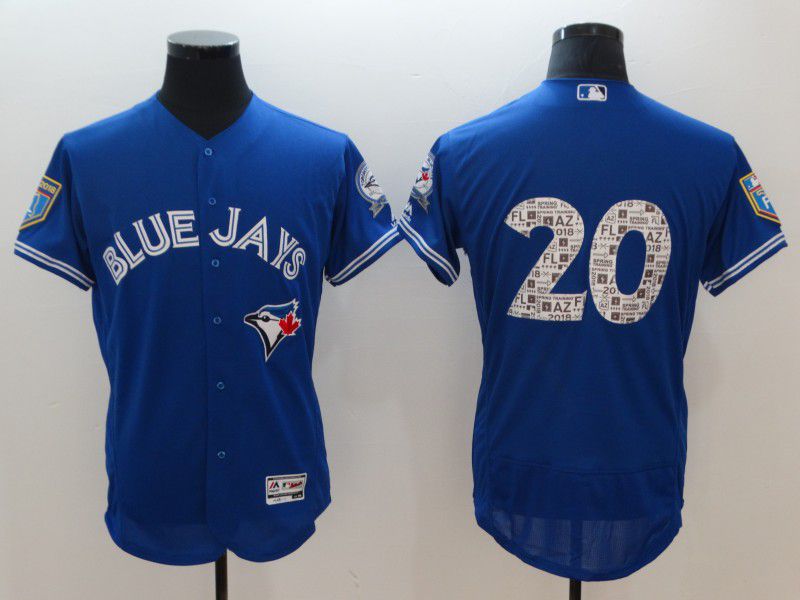 Men Toronto Blue Jays #20 Donaldson Blue Elite Spring Edition MLB Jerseys->toronto blue jays->MLB Jersey